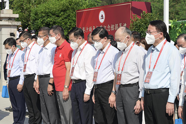 行政長官出席香港沙頭角抗戰紀念館揭幕典禮致辭